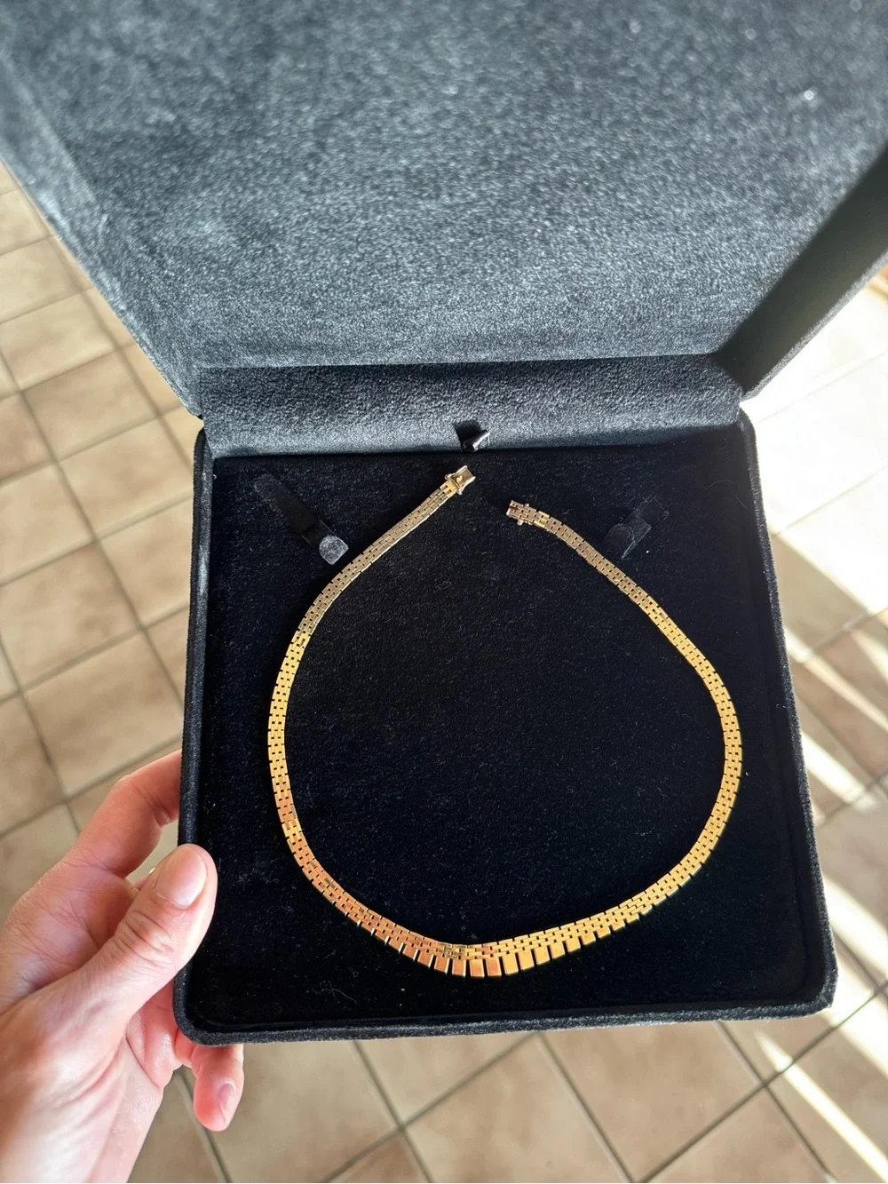 Danish vintage, 14K gold, 16.5 inch length necklace, a substantial 30 grams!